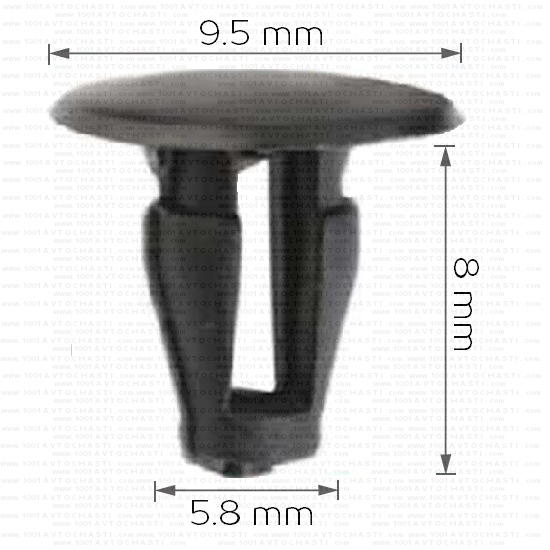 Щипка крепеж за 6 мм отвор универсал 
