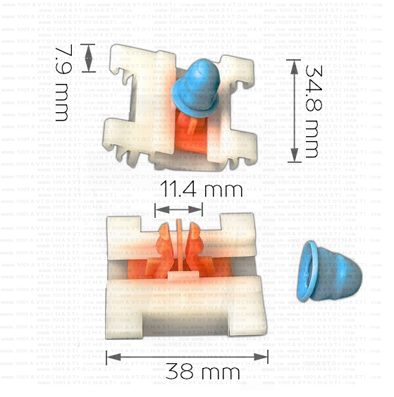Щипки за лайстни за врата калник и декоративен панел за VW 