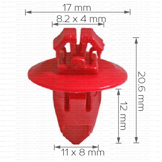 Щипка за външен долен праг и за задна лайстна калник за Toyota 