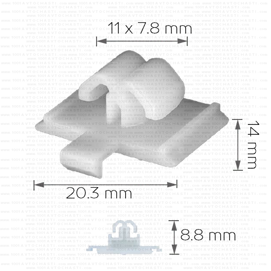 Щипка за малки лайстни на предни калници и външен праг под вратите за Audi 100 A3 A4 A6 A8 