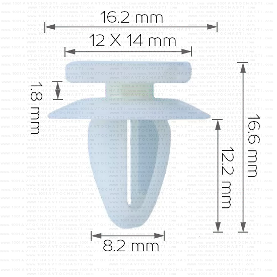 Щипка крепеж за лайстна вътрешни колони и тапицерия в багажника за Mitsubishi 