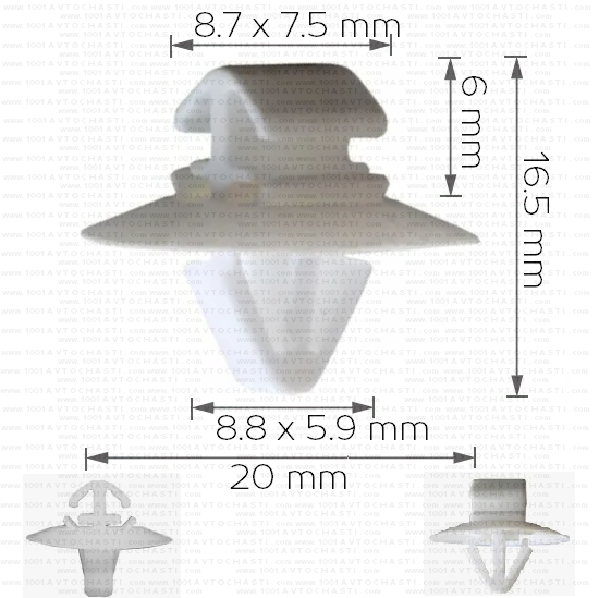 Щипка броня лайстна на вратата и странични лайстни за Renault 