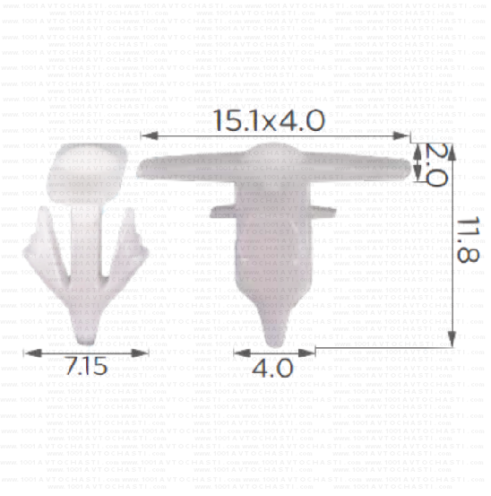 KD1492 Копче уплътнение предна врата за VW T5 T6