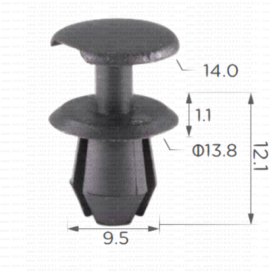 KD1523 Тапицерска щипка багажник броня VW