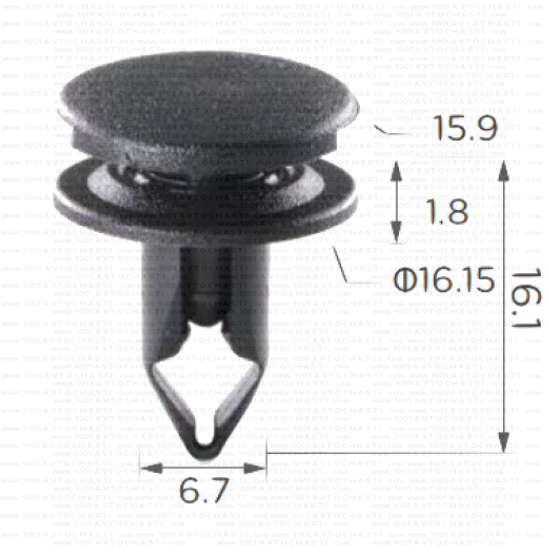 KD1540 Щипка за тапицерия багажник Honda