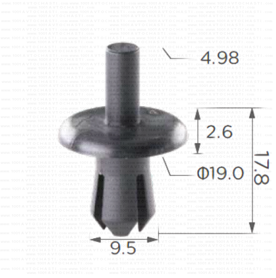 KD1575 Щипка броня калници тапицерия капак багажник Opel