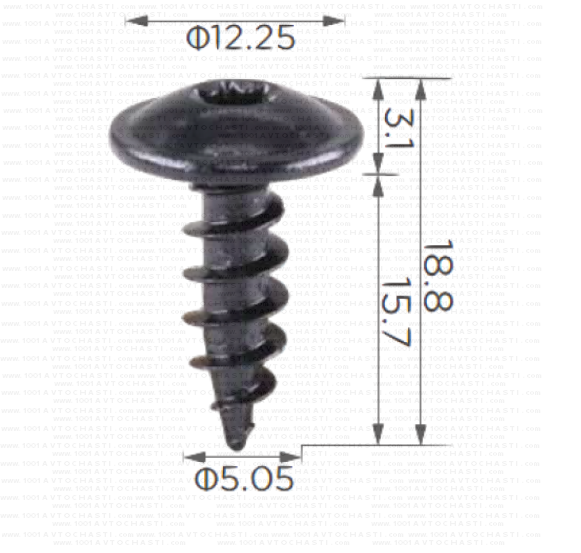 KD1578 Винт багажник лайсни прагове VW