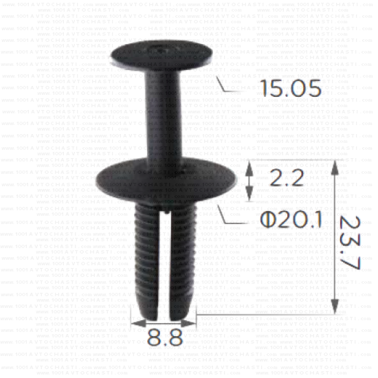 KD1623 Щипка пода багажник и стойки брони BMW