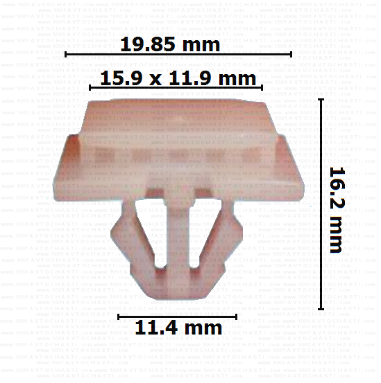 KD1638 Щипка лайстна праг под врати VW