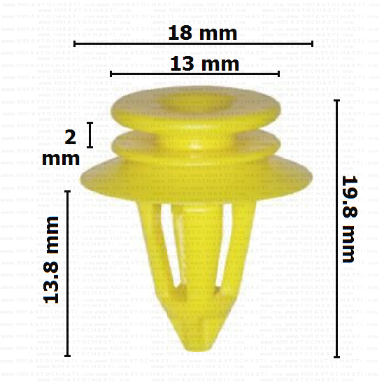 KD1639 Щипка лайстни прагове колони и багажник Volvo