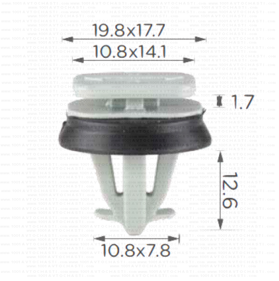 KD1672 Щипка крепеж колони до стъклото Iveco