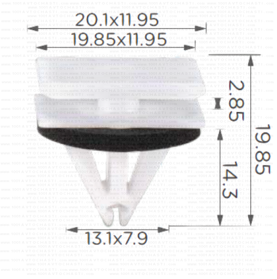 KD1676 Щипка калници и външни лайсни прагове Opel