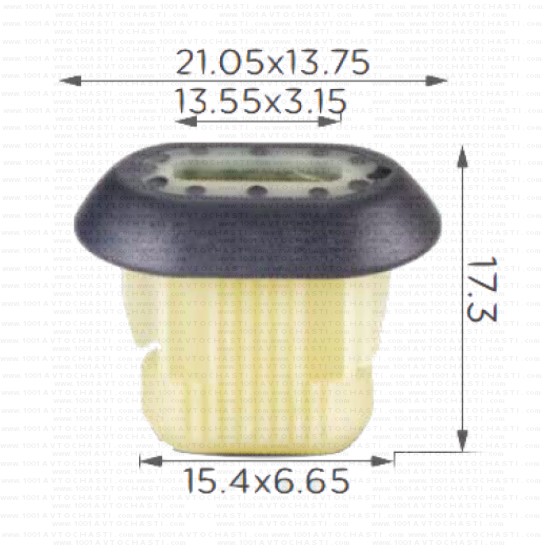 KD1741 Щипка врата багажник праг под врати Renault