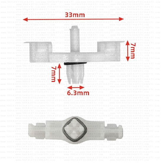 KD1745 Щипка лайстна праг под вратите VW