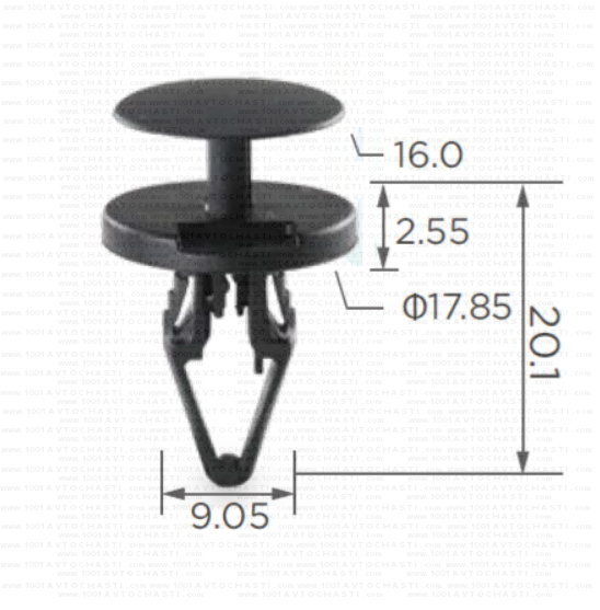 KD1853  Щипка тапицерска броня Toyota