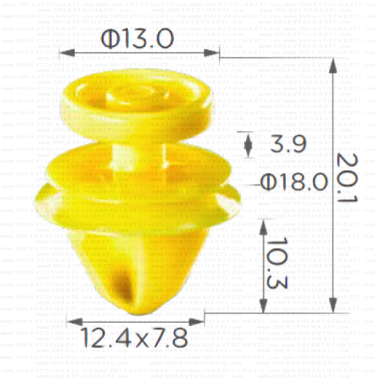 KD1868  Щипка панел врата Peugeot