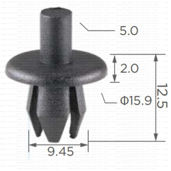 KD1871  Щипка крепеж подкалник Opel