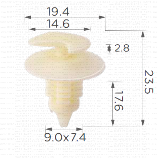 KD1929 Щипка панел врата и тапицерия VW