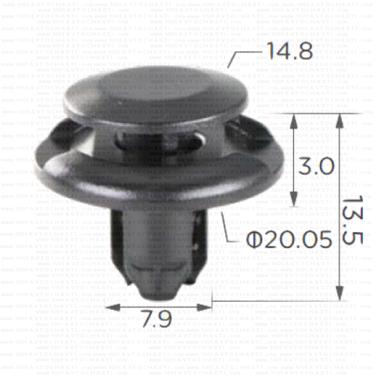 KD1941Щипка клипс за бронята Toyota