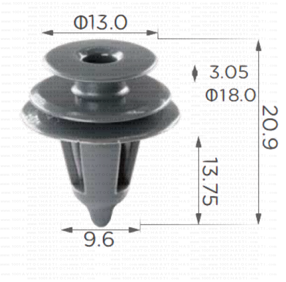 KD1942Щипки за багажник странични панели таван колони Toyota