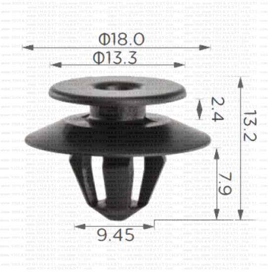 KD1968 Щипка капак пред предно стъкло странични панели VW