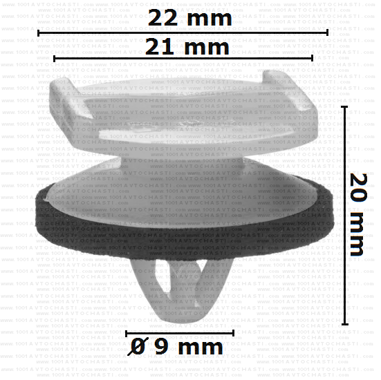 KD1974 Щипка широка лайстна врата Iveco Daily