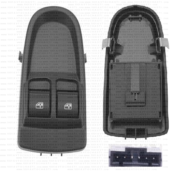 VAN-1240D Панел бутони ел стъкла с конзола за автомобили Iveco Daily IV