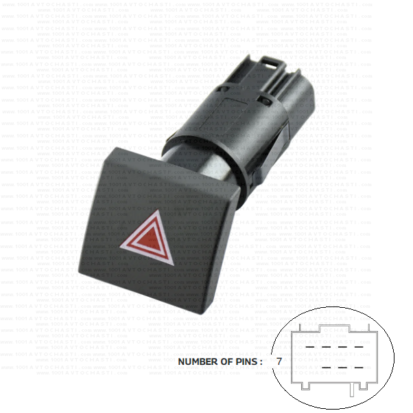 VAN-1341 Бутон аварийни светлини за автомобили Ford Connect Transit