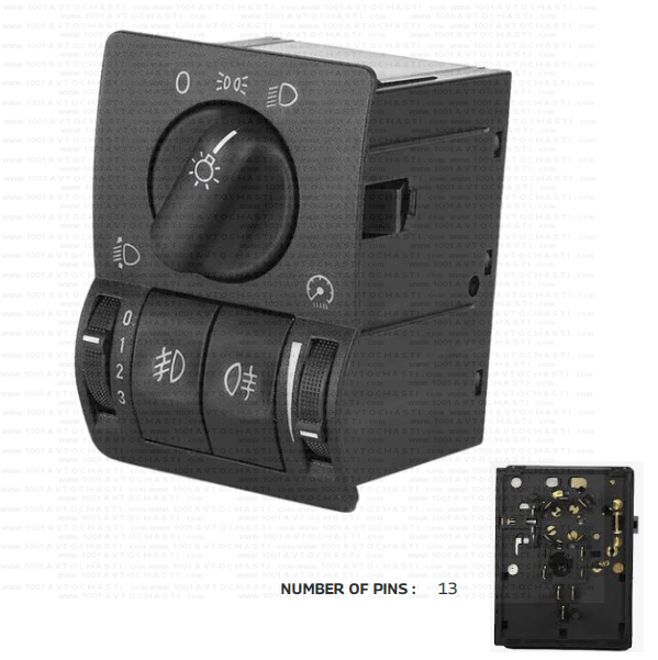 VAN-1372 Kлюч главни светлини за автомобили Opel Astra G Vectra B Zafira