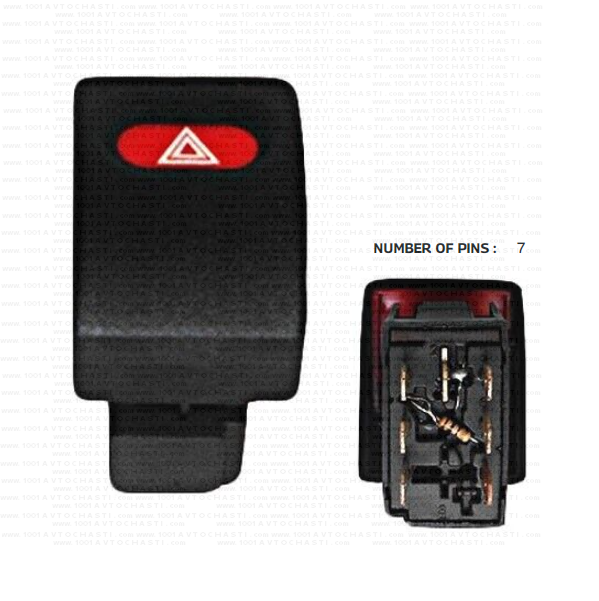 VAN-1380 Бутон аварийни светлини за автомобили Opel Astra F