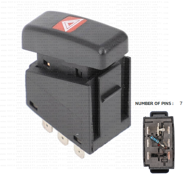 VAN-1382 Бутон аварийни светлини за автомобили Opel Vectra Calibra A Cavalier