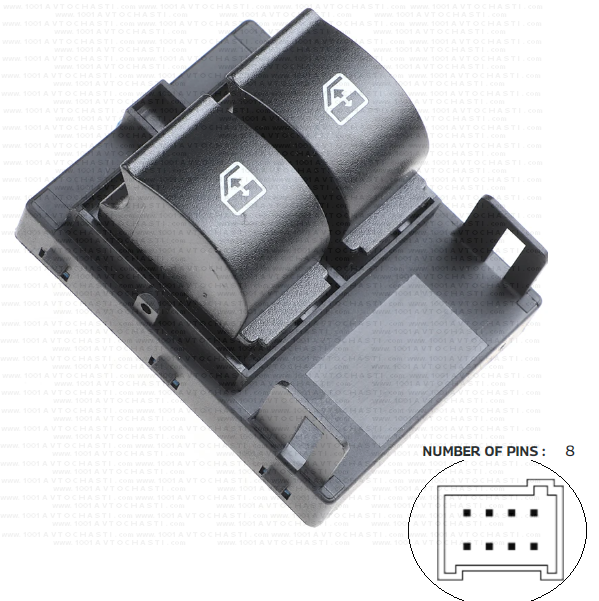 VAN-230 Двоен бутон за електрически стъкла за Opel Combo 3