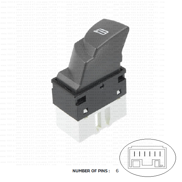 VAN-234 Бутон за управление електрически стъкла за автомобили Lancia Ypsilon