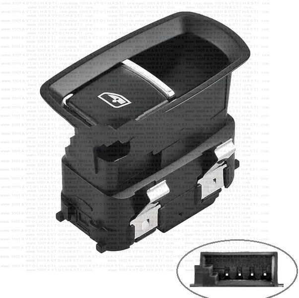 VAN-3409 Бутон за ел стъкла с хром Porsche 911 Cayene Macan Panamera