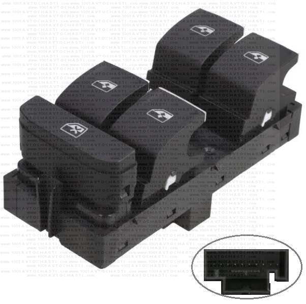 VAN-420D Панел бутони ел стъкла с хром за автомобили VW