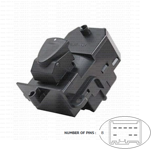 VAN-895 Бутони електрически стъкла заден за Honda Civic