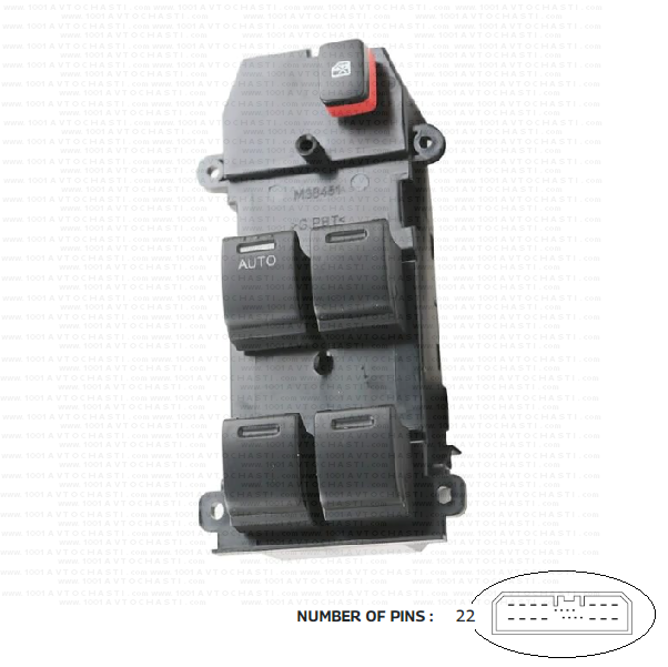 VAN-900 Панел бутони електрически стъкла за автомобили Honda City Civic