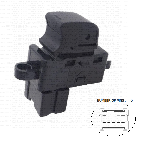 VAN-985 Бутон за електрически стъкла Nissan Qashqai Micra K13 Note X TRAIL Tiida