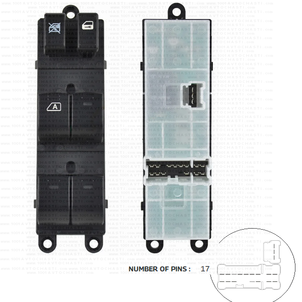 VAN-990 Панел бутони електрически стъкла за автомобили Nissan Pathfinder Teana