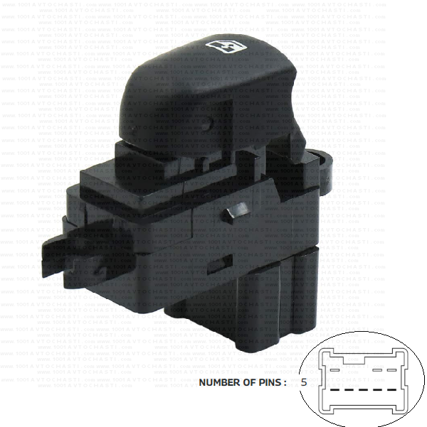 VAN-993A Единичен бутон за електрически стъкла Nissan Juke Qashqai Pathfinder X TRAIL Leaf