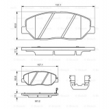 Комплект спирачно феродо, дискови спирачки за Hyundai Santa Fe 2 от 06 до 12 г V098649463103117H