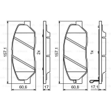 Комплект спирачно феродо, дискови спирачки за Hyundai Santa Fe 2 от 06 до 12 г V098649422700694H