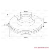 V186560FF Диск спирачен преден вентилиран за Форд FOCUS от 1998 до 2004 г.
