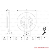 V0986479B2103117DS Спирачен диск за автомобил Dacia Sandero от 2008 г.