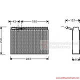 V4000V062CXP Изпарител климатик за автомобил Citroen Picaso oт 1999