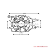 VFD7508FF Вентилатор за радиатор за Форд FOCUS от 1998 до 2004 г.