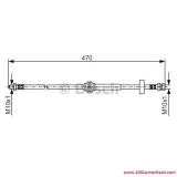 V198747688503117FF Спирачен маркуч за Форд FOCUS от 1998 до 2004 г.