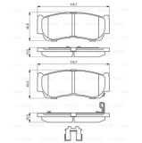Комплект спирачно феродо, дискови спирачки за Hyundai Santa Fe 2 от 06 до 12 г V098649462803117H