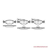 V228132FP Накладки предни с датчик zа FIAT PALIO от 1996 до 2002г.