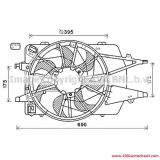 VFD7577FF Вентилатор за радиатор за Форд FOCUS от 1998 до 2004 г.